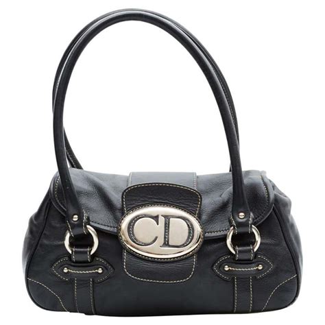 vintage dior black leather bag|affordable dior bag.